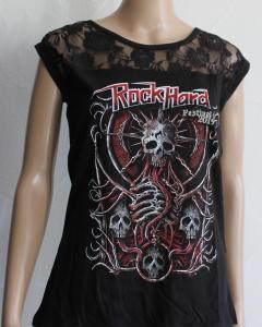 Metal Attack Merch Shop - Rock Hard Festival 2019 - Girlie Shirt Skull Spitze Langarm